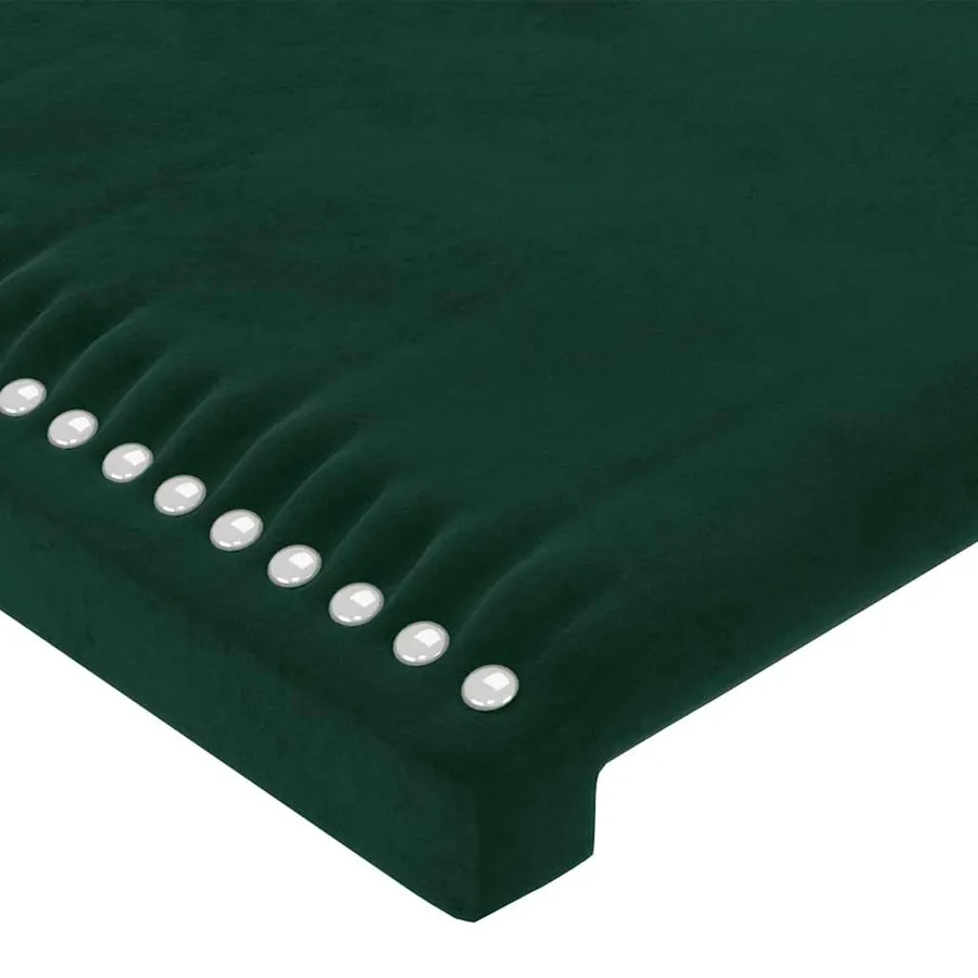 Tête de lit Vert foncé 180x5x118/128 cm Velours - 4