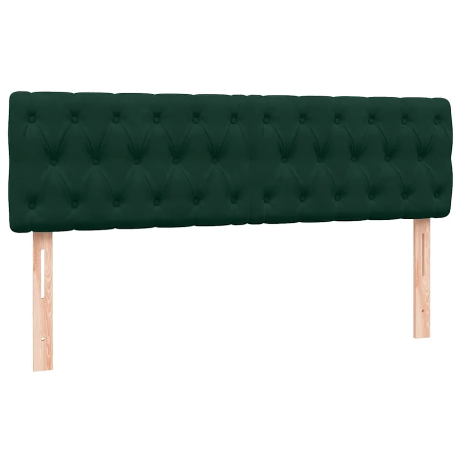 Sommier à lattes de lit et matelas vert foncé 140x210cm velours - 8