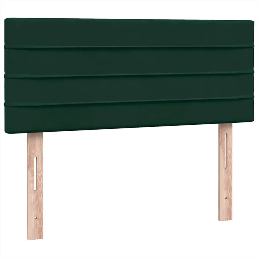 Sommier à lattes de lit et matelas et LED vert foncé 120x210cm velours - 8