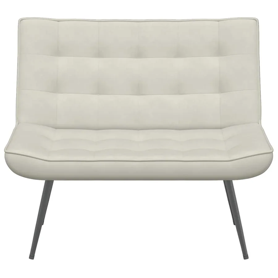 Banc crème 110x74x84 cm velours - 4