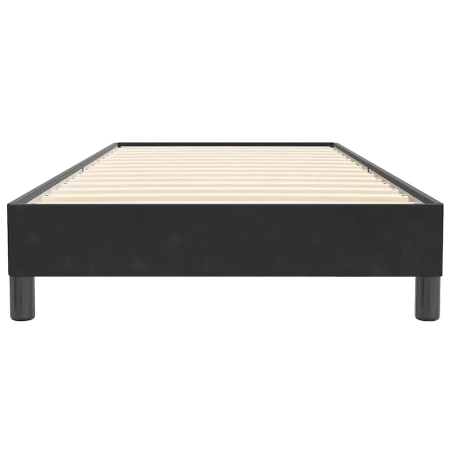 Sommier à lattes de lit sans matelas noir 80x220 cm velours - 5