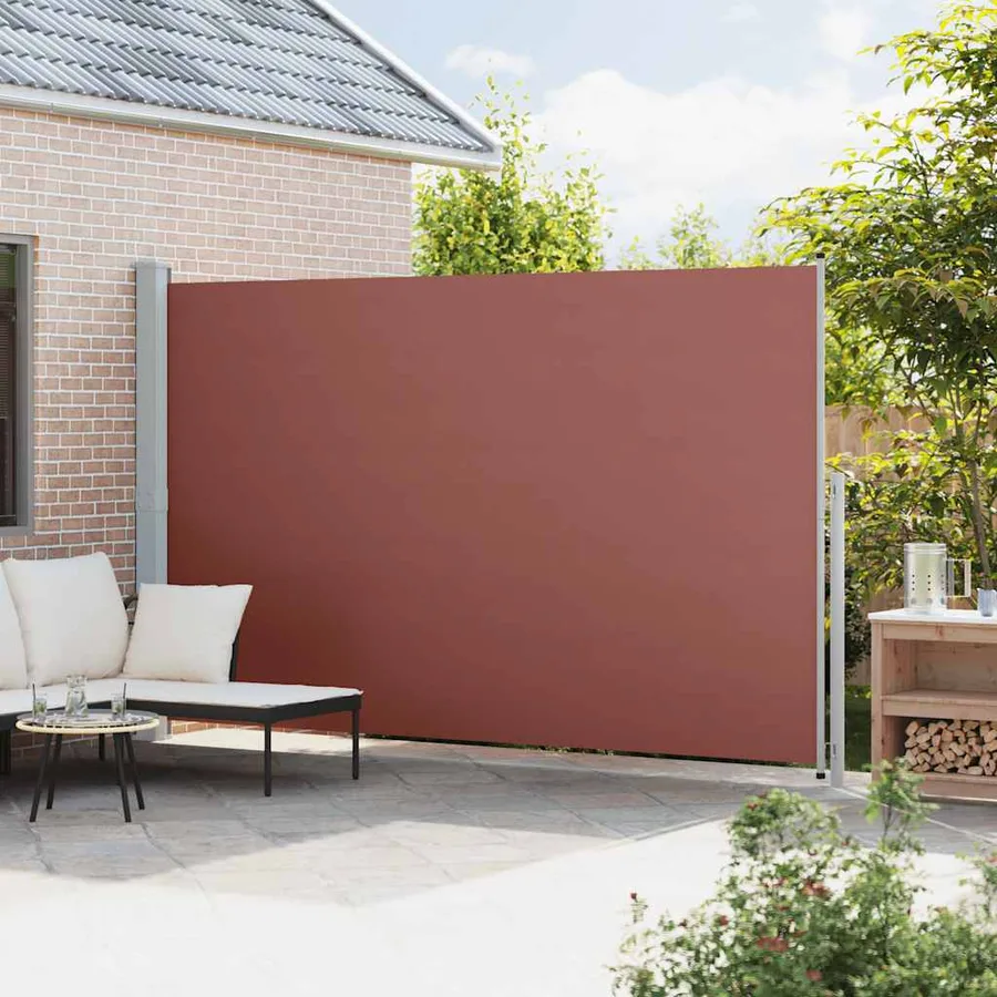 Auvent latéral rétractable de patio 220x500 cm Marron - 3