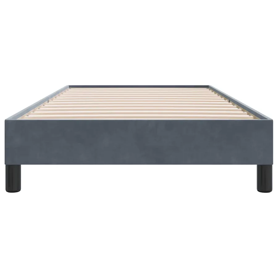 Cadre de lit sans matelas gris foncé 80x220 cm velours - 5