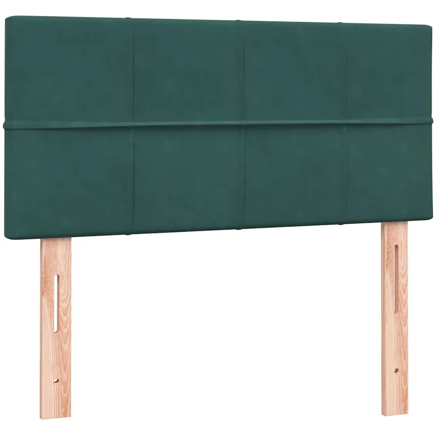 Sommier à lattes de lit et matelas vert foncé 80x210 cm velours - 6