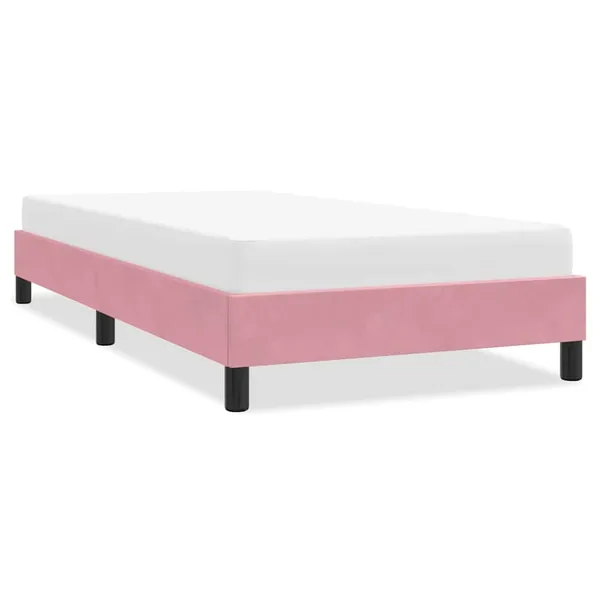 Cadre de lit sans matelas rose 90x210 cm velours