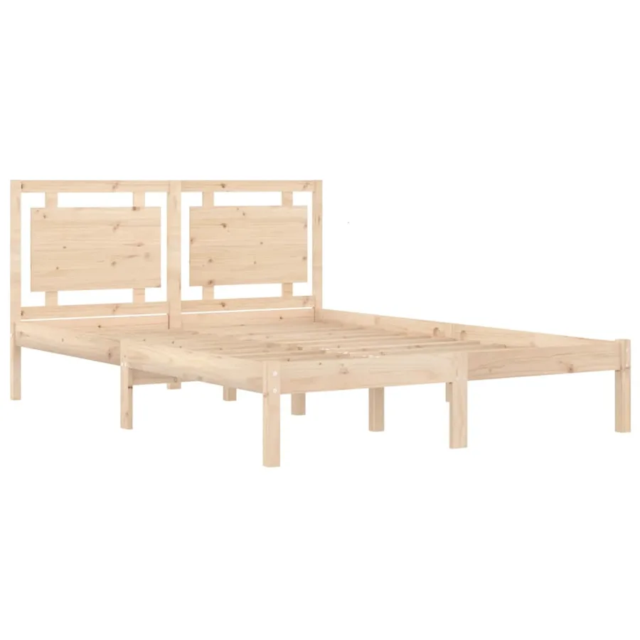 Cadre de lit sans matelas 180x200 cm bois massif - 4