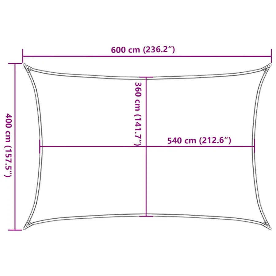 Voile d'ombrage 160 g/m² Taupe 4x6 m PEHD - 10
