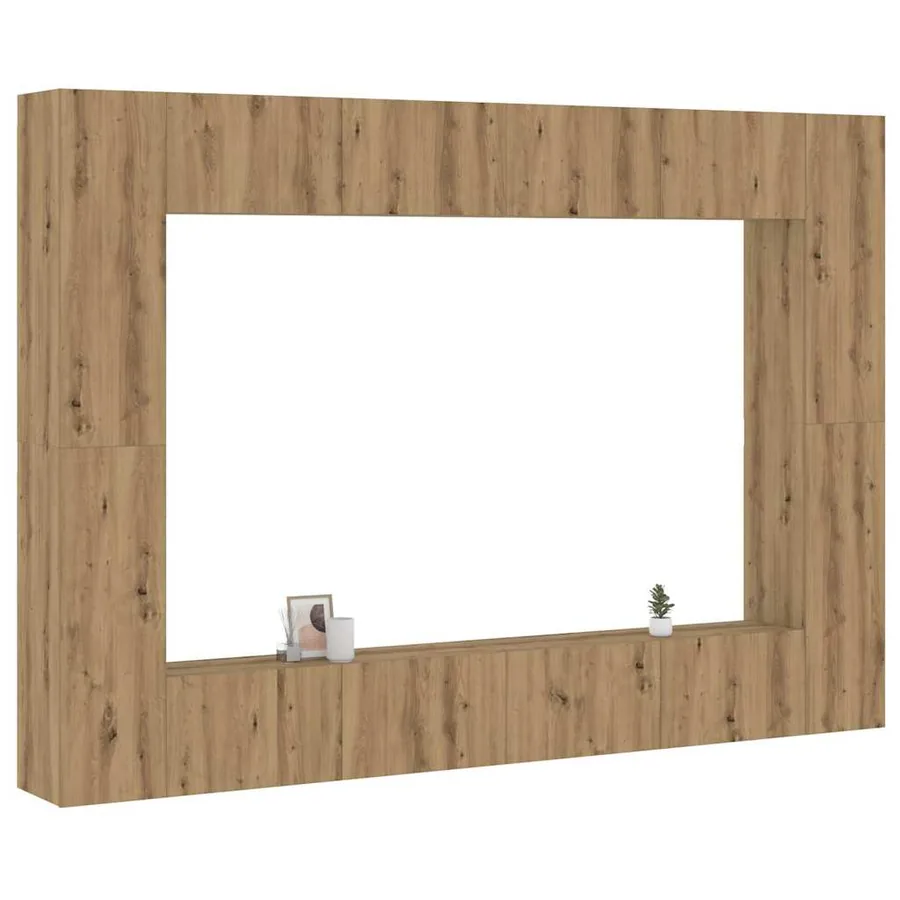 Ensemble de meuble TV mural 8 pcs chêne artisanal