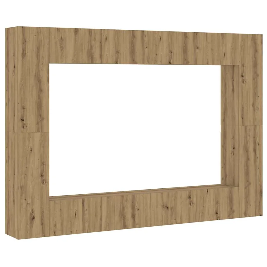 Ensemble de meuble TV mural 8 pcs chêne artisanal - 2