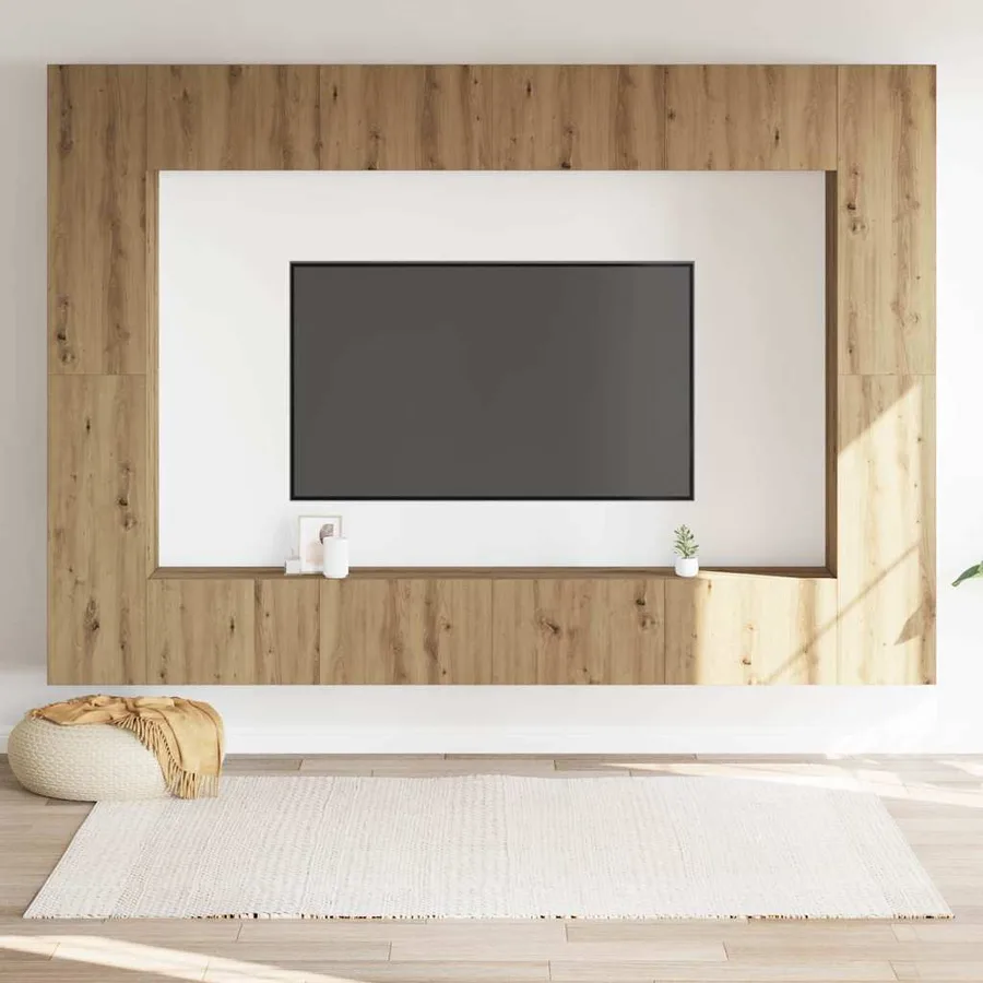 Ensemble de meuble TV mural 8 pcs chêne artisanal - 3