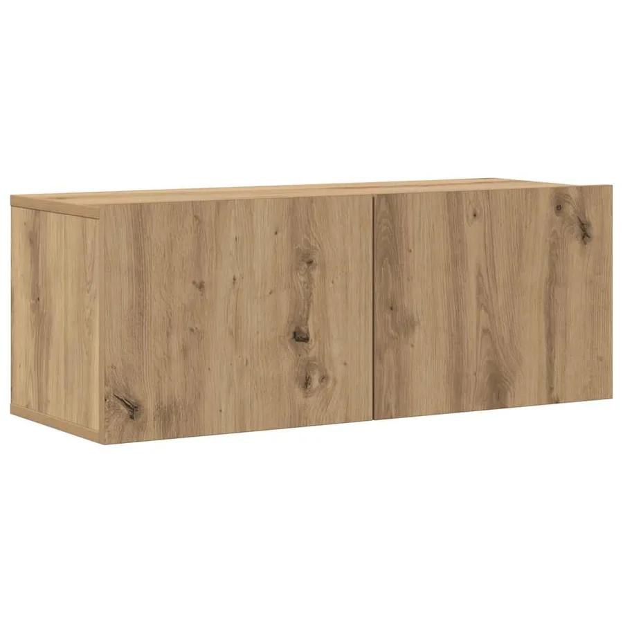 Meubles TV muraux 6 pcs chêne artisanal bois d'ingénierie - 5