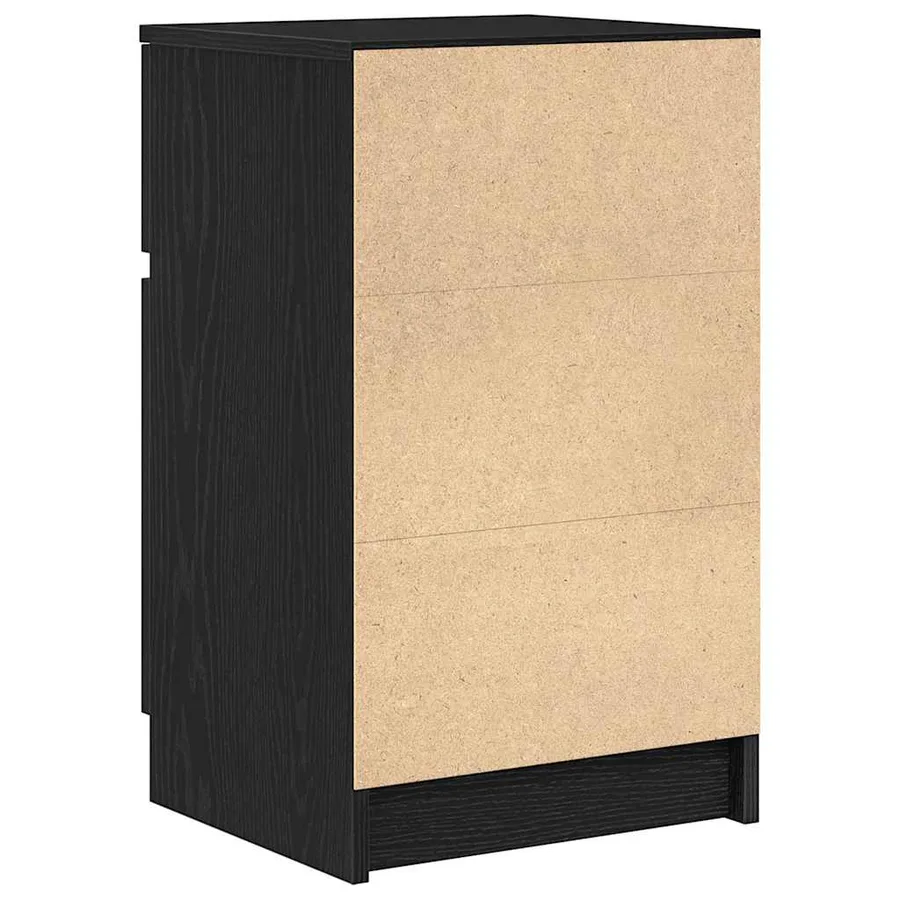 Table de chevet noir 39x35x65 cm bois d’ingénierie - 8