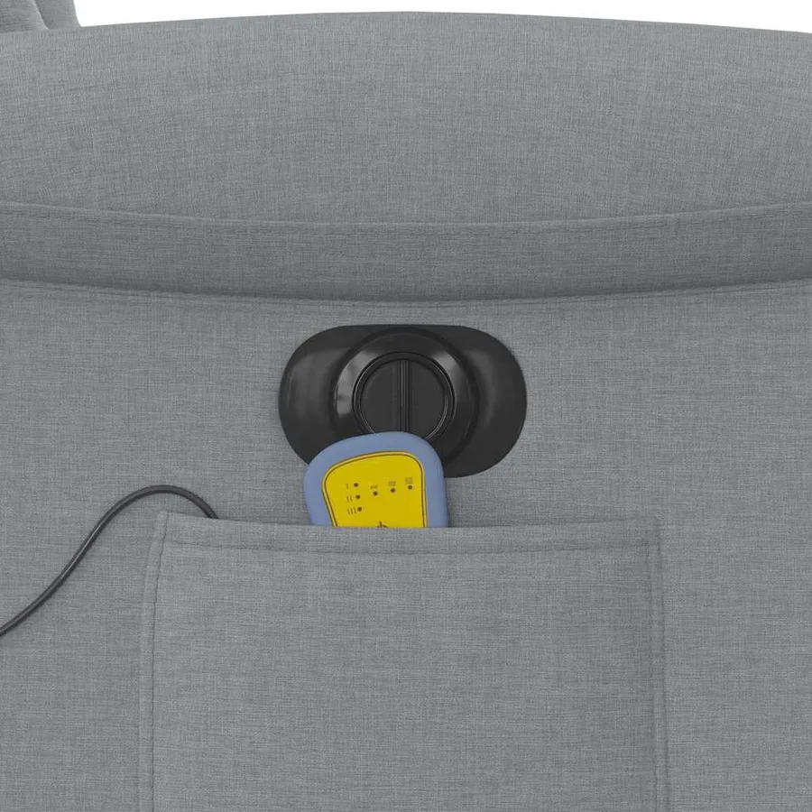 Fauteuil de massage inclinable électrique gris clair tissu - 12