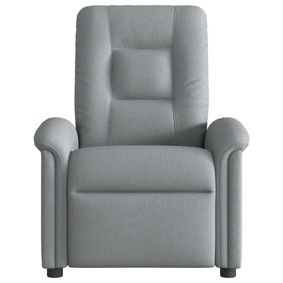 Fauteuil de massage inclinable électrique gris clair tissu - 5