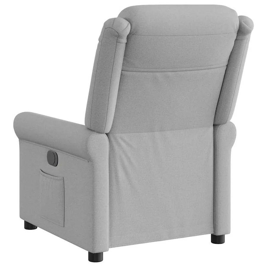 Fauteuil inclinable électrique gris nuage tissu - 7