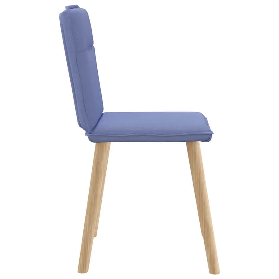 Chaises à manger lot de 2 bleu jean tissu - 5
