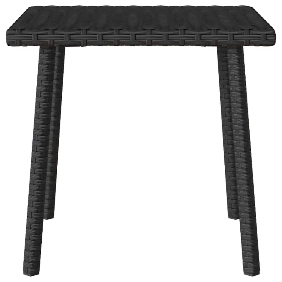 Table basse de jardin rectangulaire noir 40x40x37 cm rotin - 4