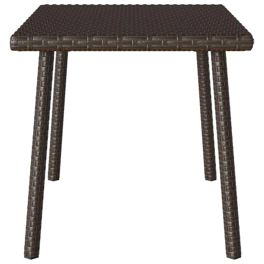 Table basse de jardin rectangulaire marron 60x40x37 cm rotin - 5