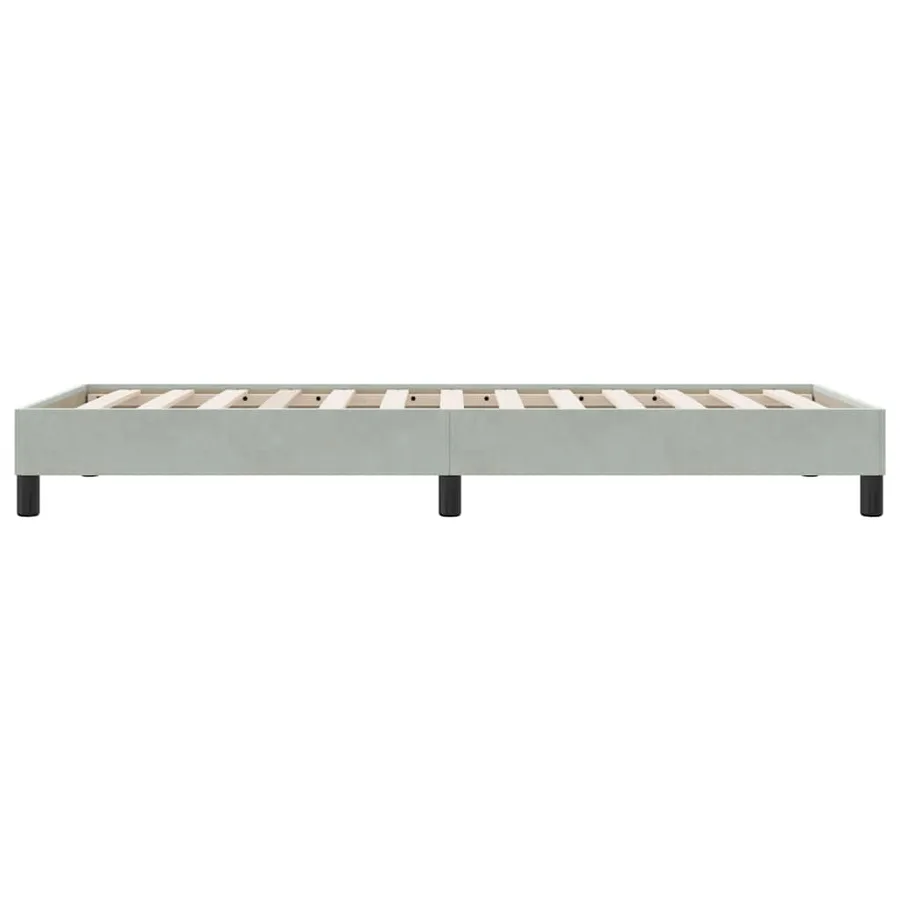 Sommier à lattes de lit sans matelas gris clair 90x210 cm - 6