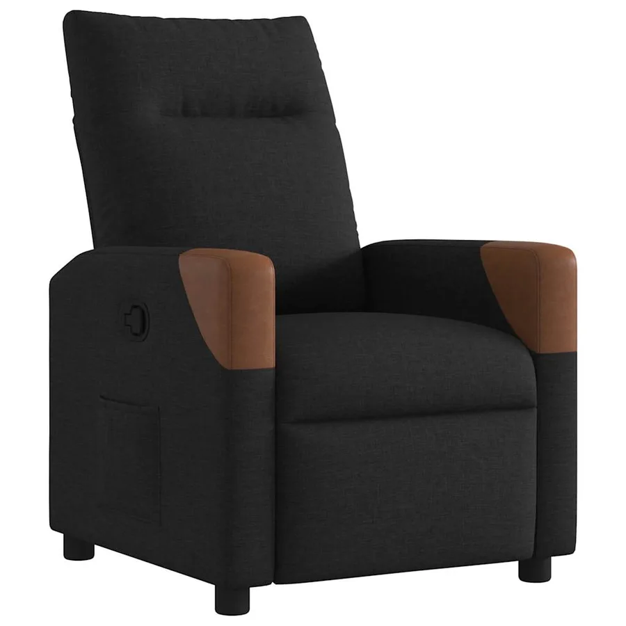Fauteuil inclinable Noir Tissu - 2