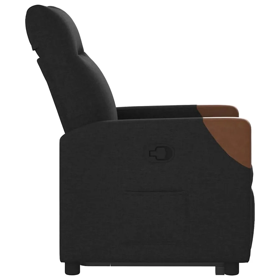 Fauteuil inclinable noir tissu - 6