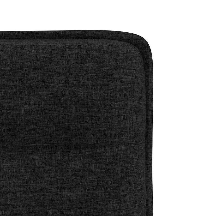Chaises à manger lot de 6 noir tissu - 7