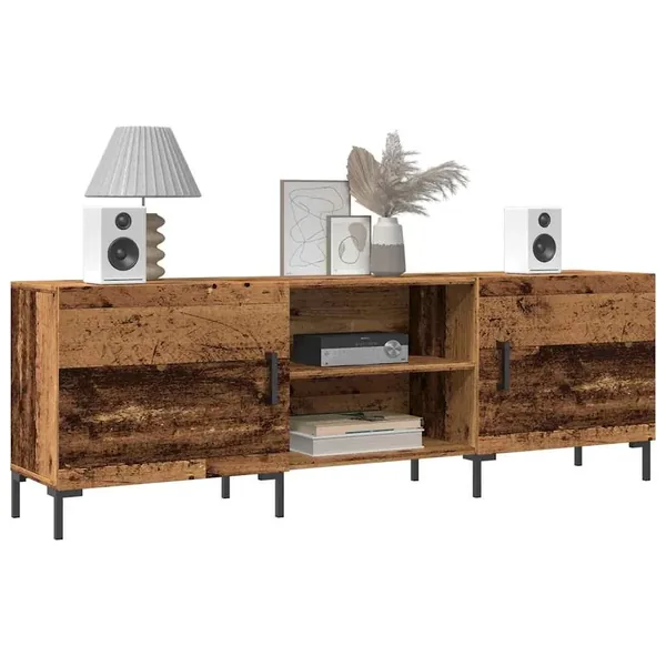Meuble TV vieux bois 150x30x50 cm bois d'ingénierie
