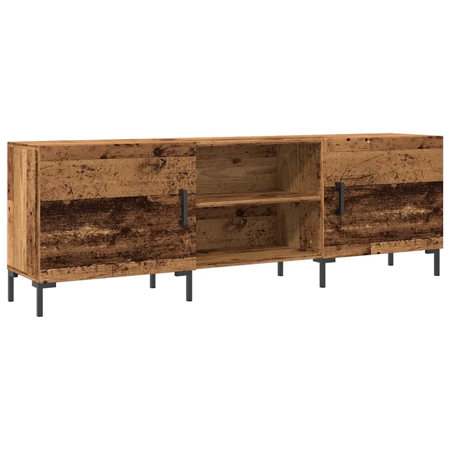 Meuble TV vieux bois 150x30x50 cm bois d'ingénierie - 2
