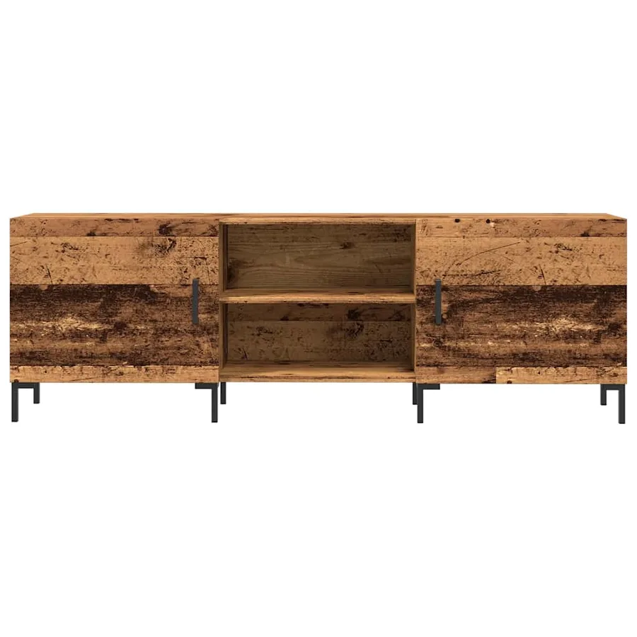 Meuble TV vieux bois 150x30x50 cm bois d'ingénierie - 4