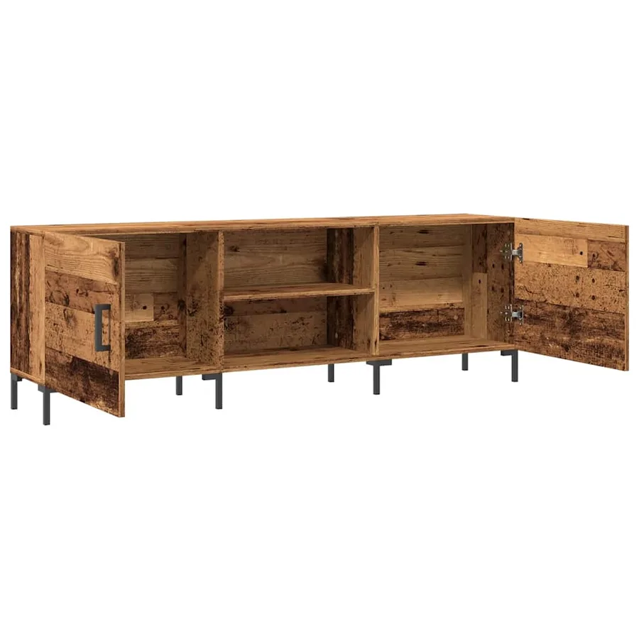 Meuble TV vieux bois 150x30x50 cm bois d'ingénierie - 5