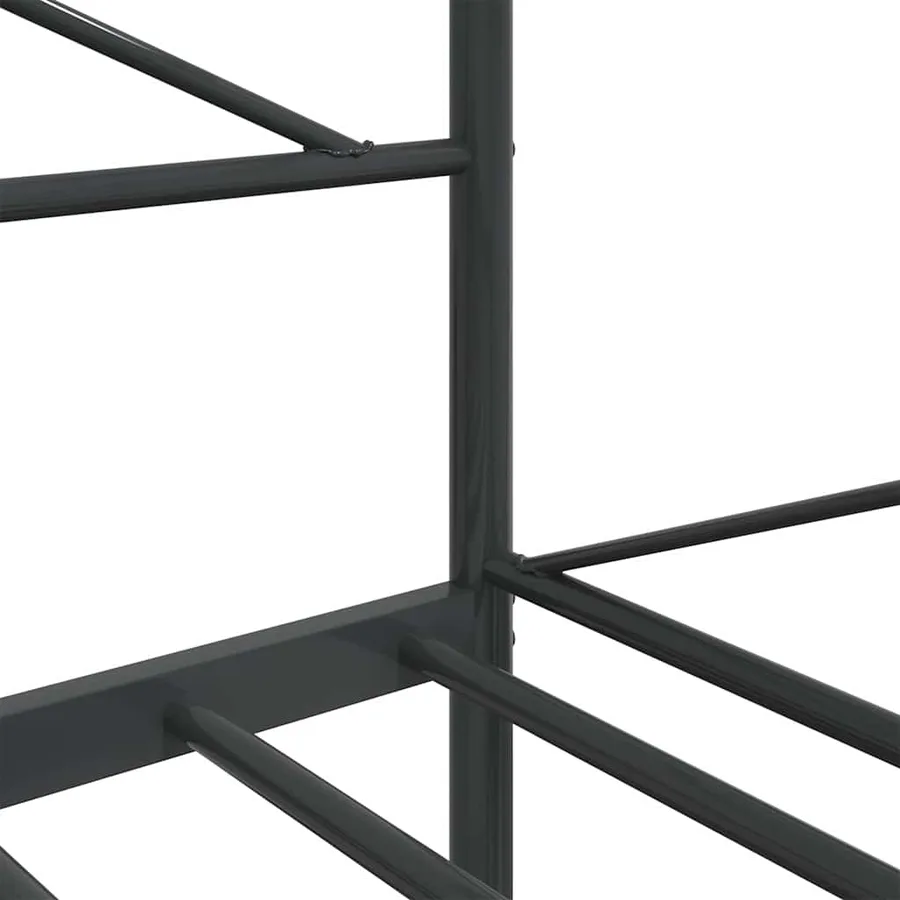 Lit de repos sans matelas noir 107x203 cm acier - 10