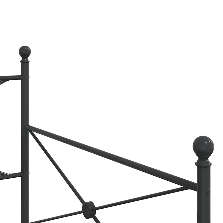 Lit de repos sans matelas noir 107x203 cm acier - 8