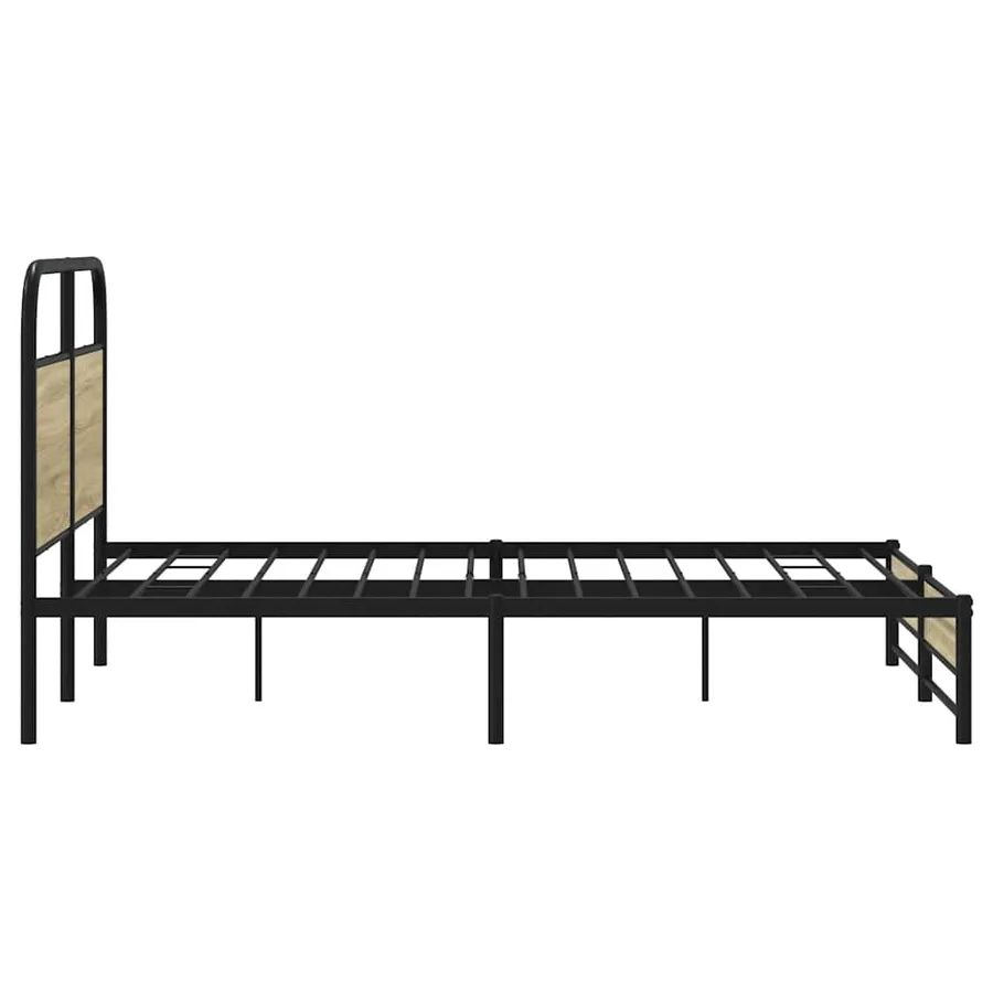 Cadre de lit sans matelas 140x190 cm chêne sonoma - 6
