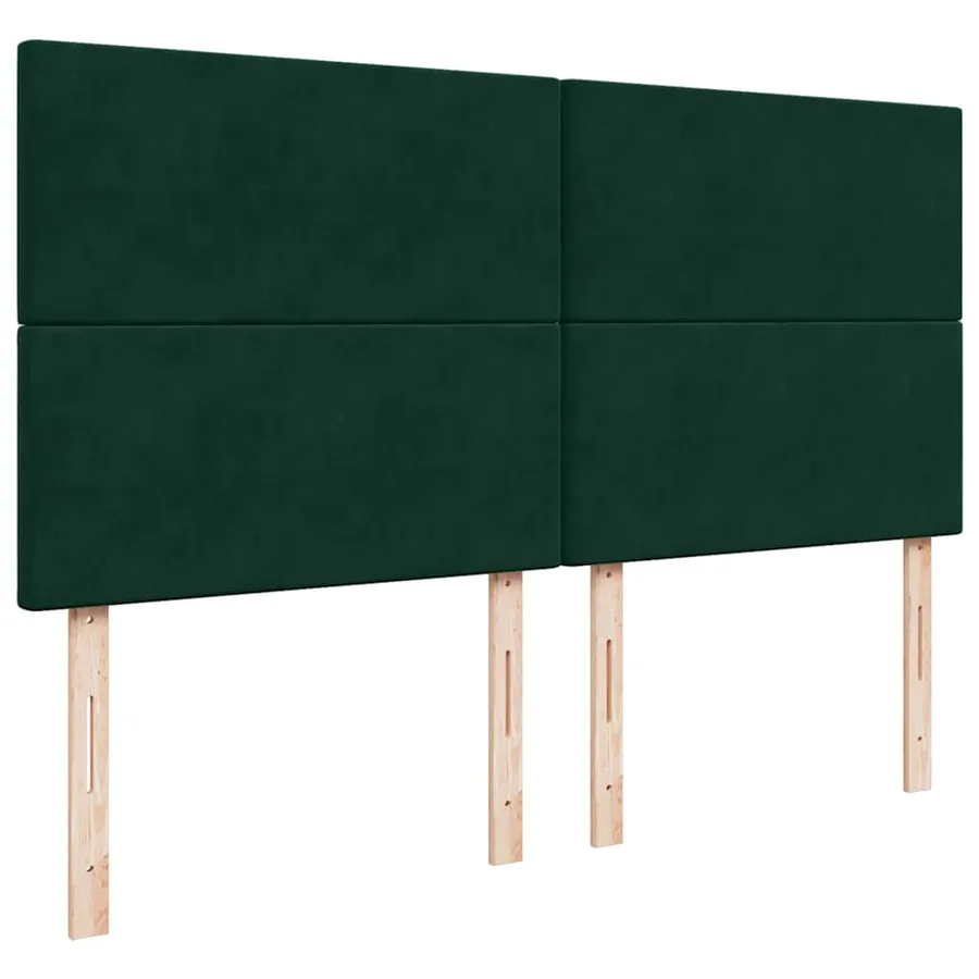 Cadre de lit ottoman avec matelas vert foncé 200x200 cm velours - 12