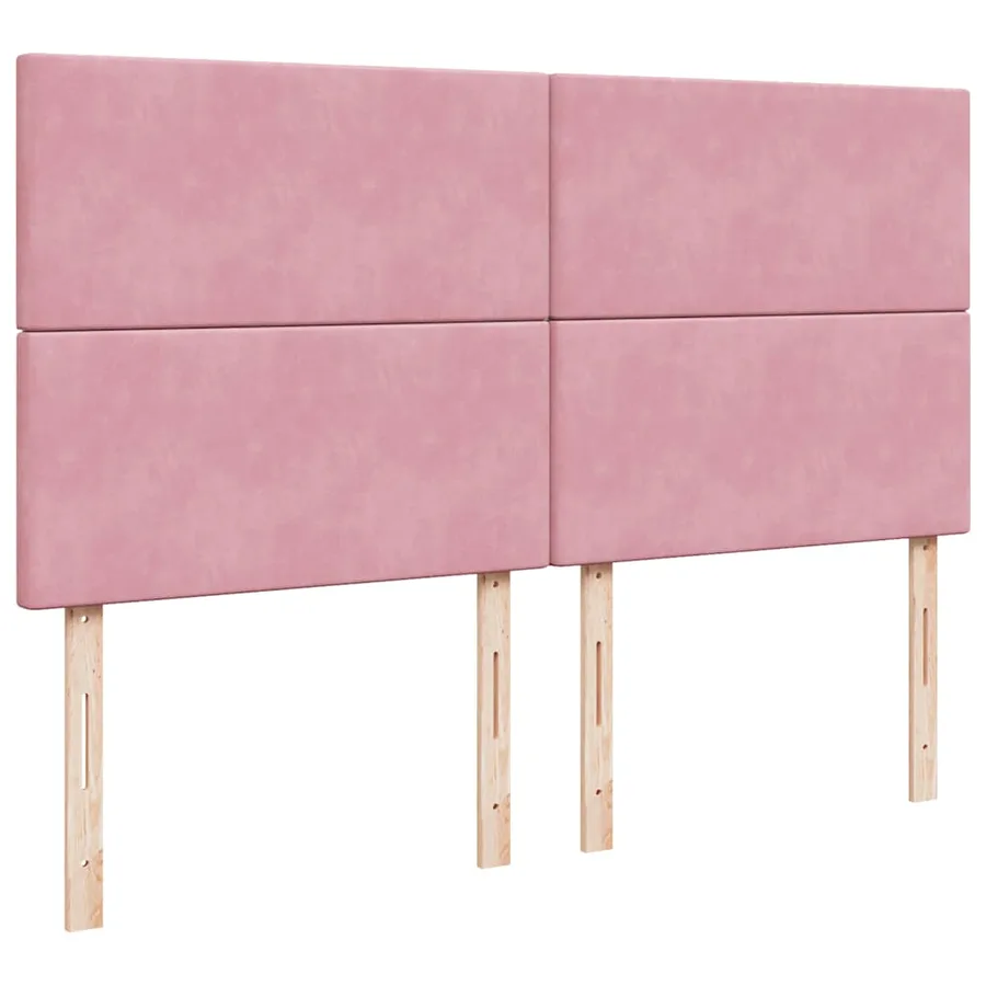 Cadre de lit ottoman avec matelas rose 200x200 cm velours - 13