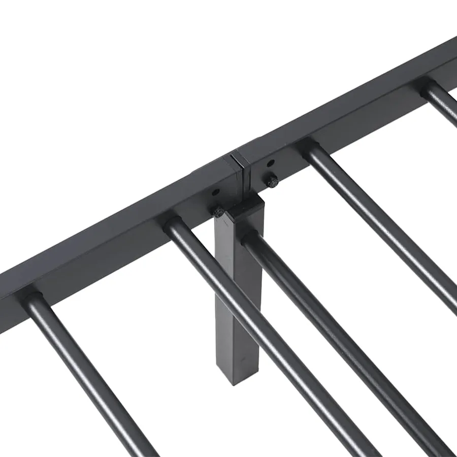 Cadre de lit sans matelas pliable noir 90x190 cm acier - 11