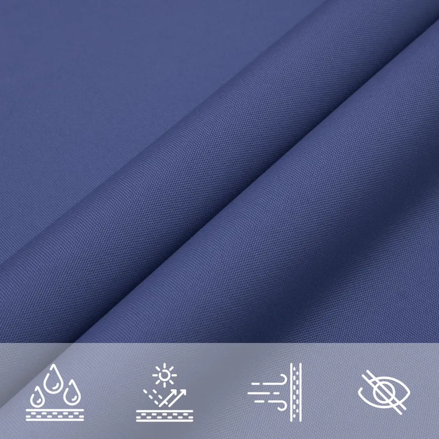 Voile de parasol tissu oxford carré 5x5 m bleu - 7