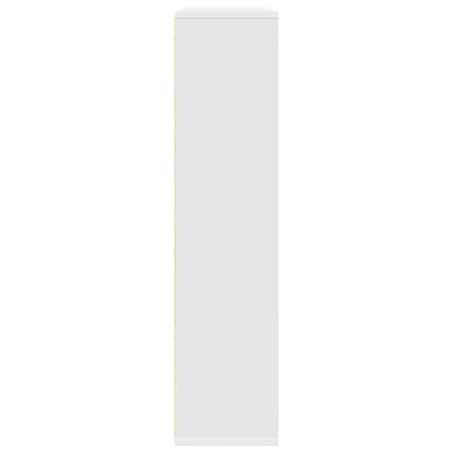 Bibliothèque blanc 89x24x101,5 cm bois d'ingénierie - 5