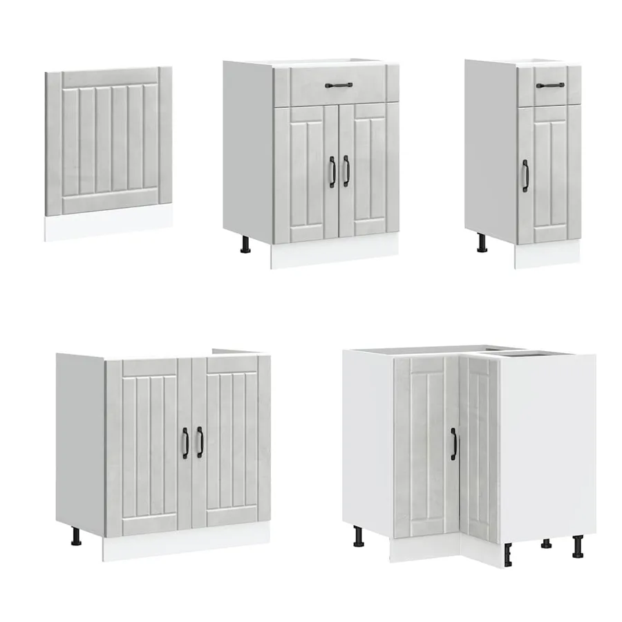 Ensemble d'armoires de cuisine 11 pcs Lucca bois d'ingénierie - 4