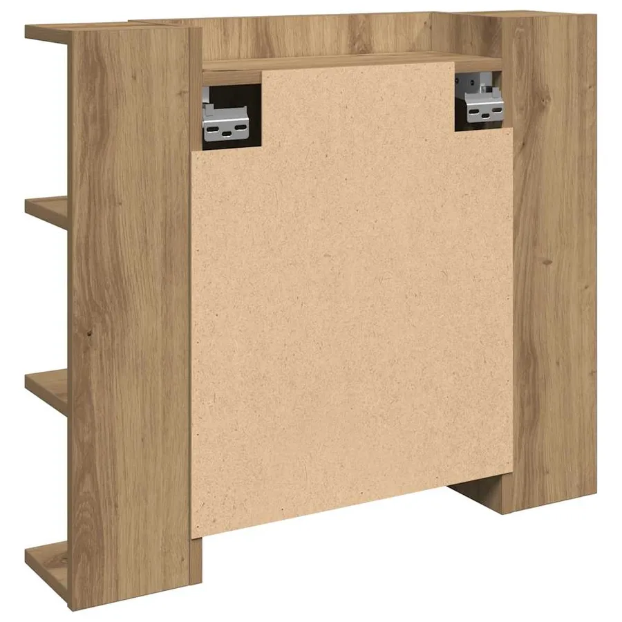 Armoire à miroir avec LED chêne artisanal 70x16,5x60 cm - 7