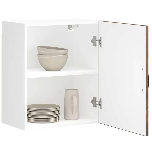 Armoires murales de cuisine 2 pcs Lucca en bois d'ingénierie chêne fumé