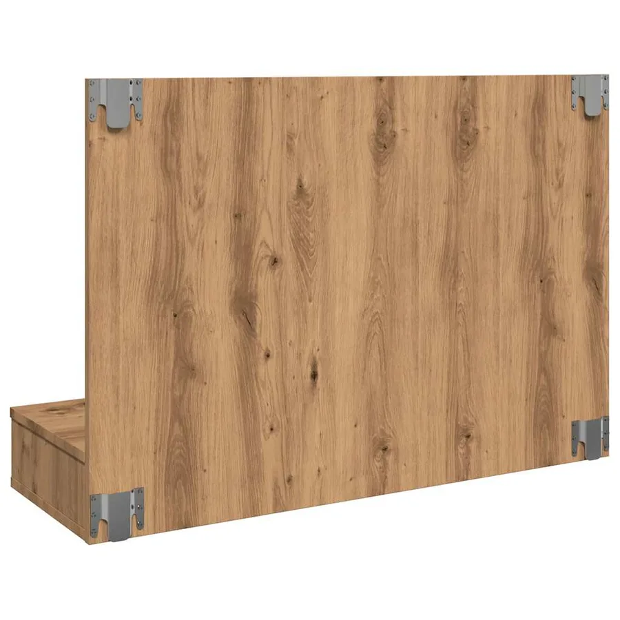 Armoire à miroir avec LED Chêne artisanal 90x31,5x62 cm - 7