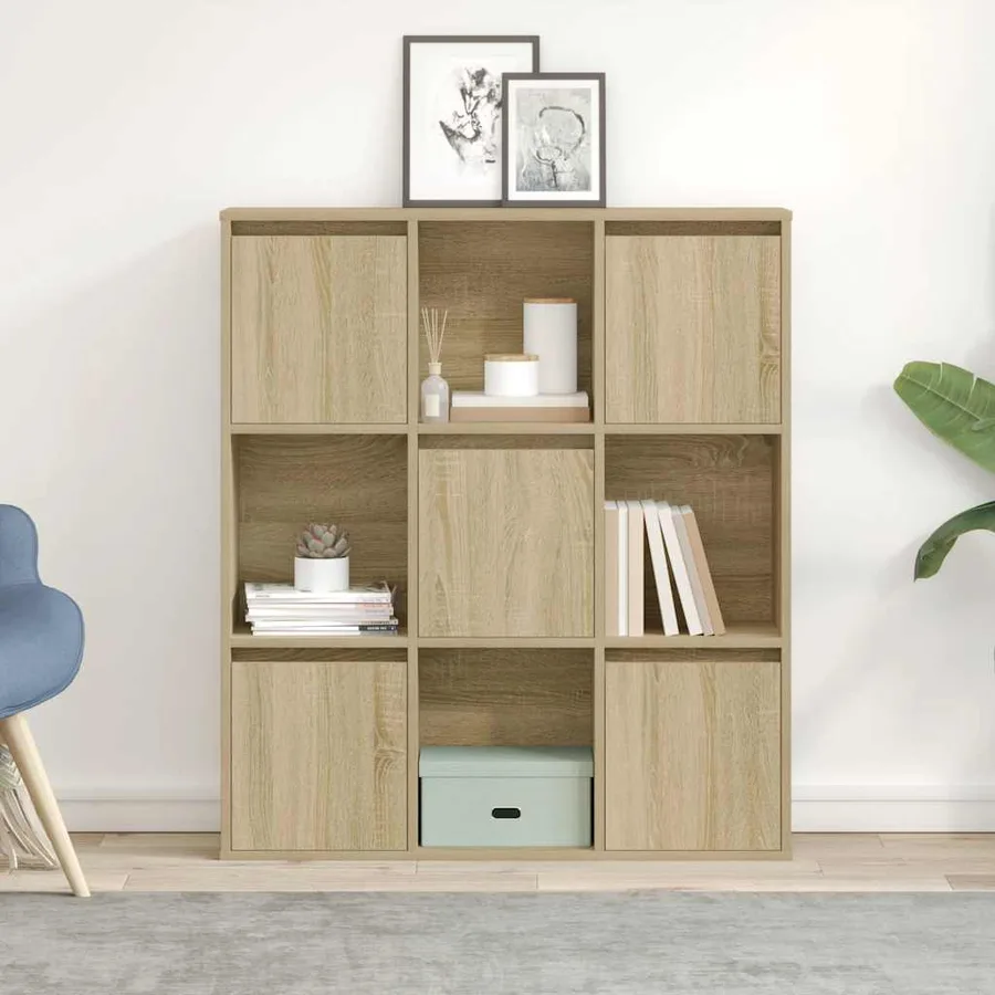 Bibliothèque chêne sonoma 89x24x101,5 cm bois d'ingénierie - 3