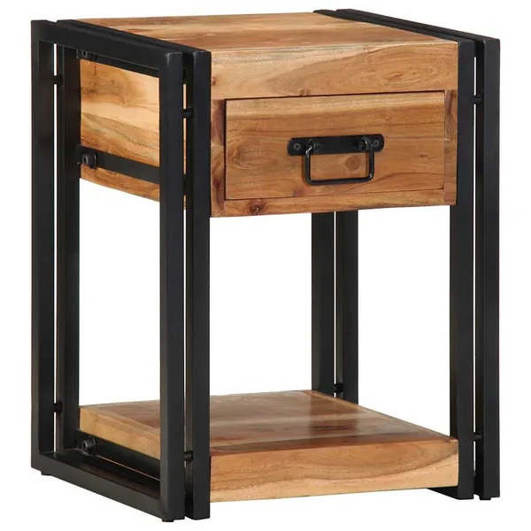 Cabinet de chevet 2 pcs 40 x 35 x 50 cm Bois d'Acacia Massif