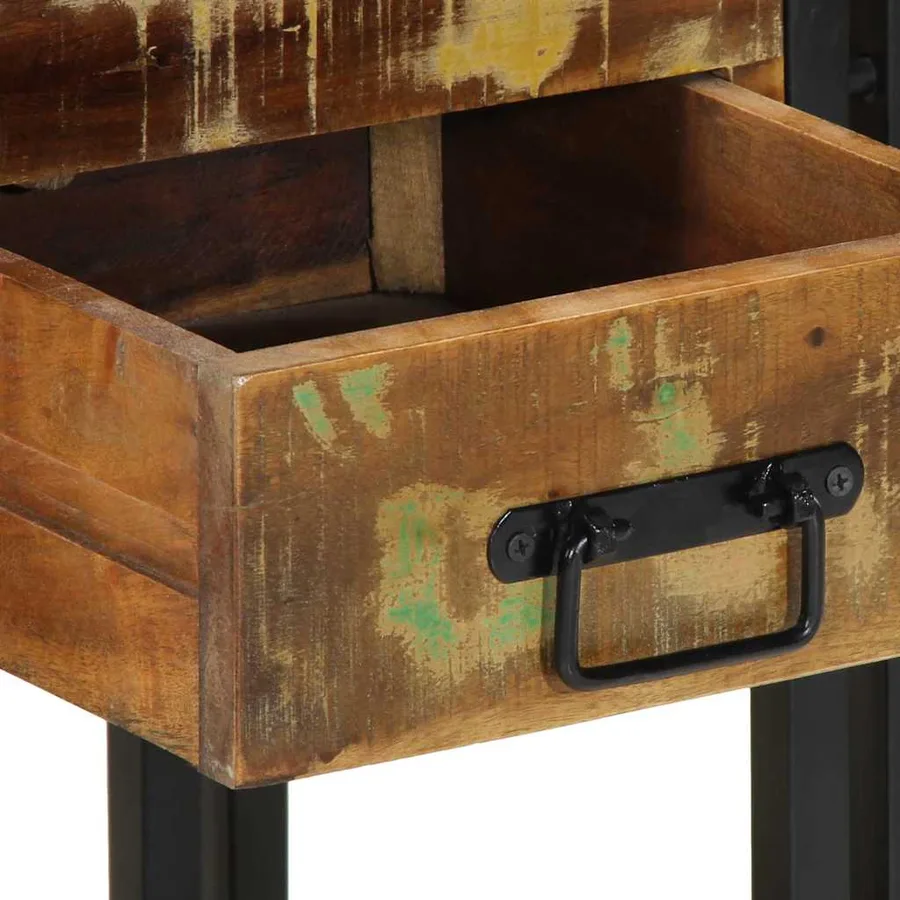 Cabinet de chevet 2 pcs 40 x 35 x 50 cm Bois Recyclé Solide - 10