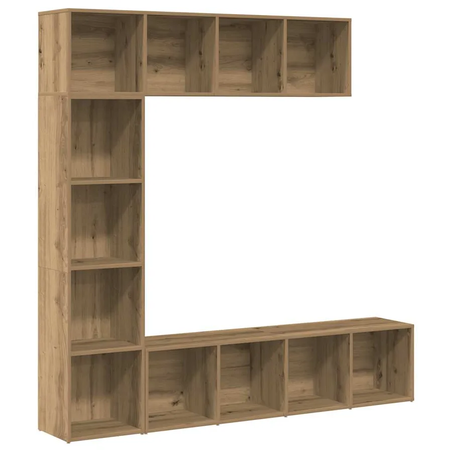 Bibliothèques 3 pcs chêne artisanal bois d'ingénierie - 2