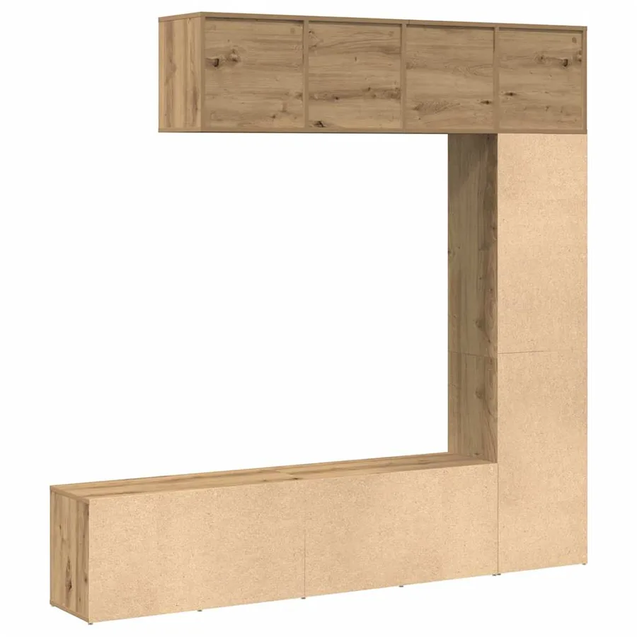 Bibliothèques 3 pcs chêne artisanal bois d'ingénierie - 7