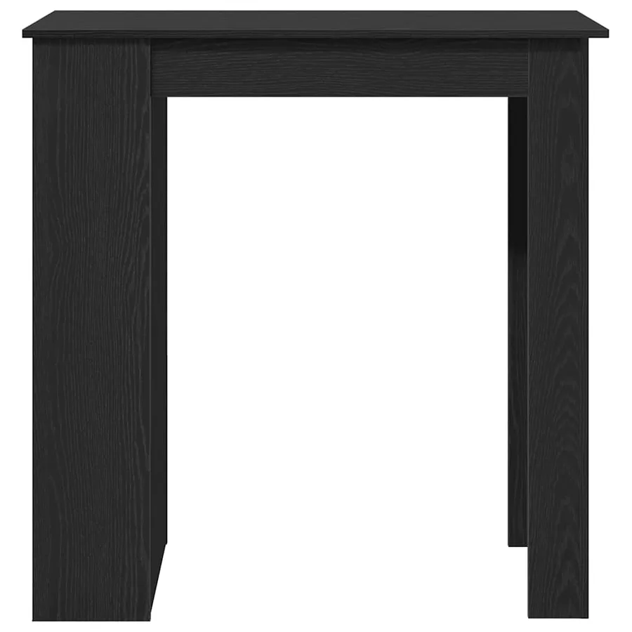 Table de bar avec étagère de rangement chêne noir - 5