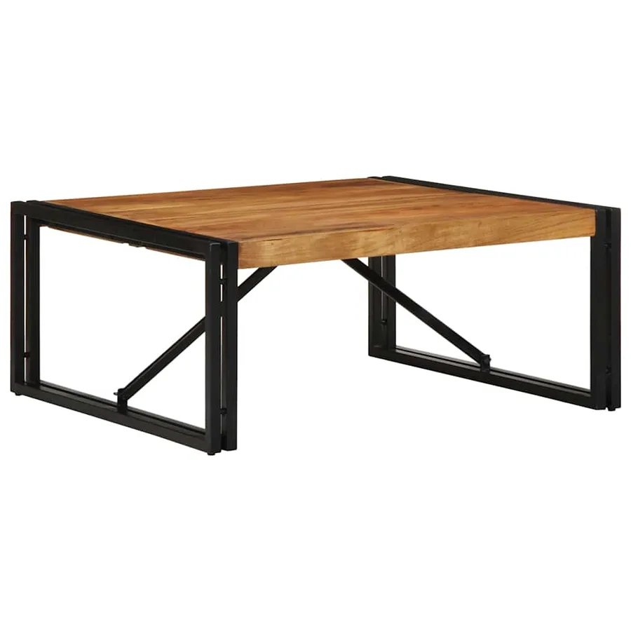 Table basse 80x80x35 cm bois massif acacia - 11