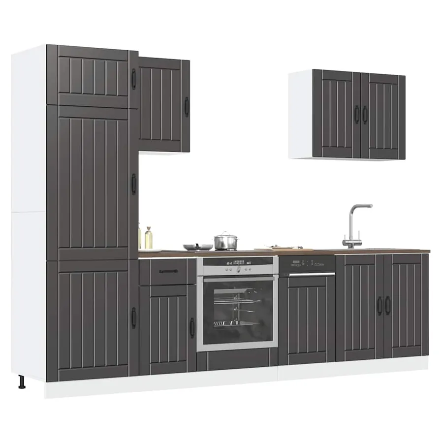 Ensemble d'armoires de cuisine 7 pcs Lucca bois d'ingénierie